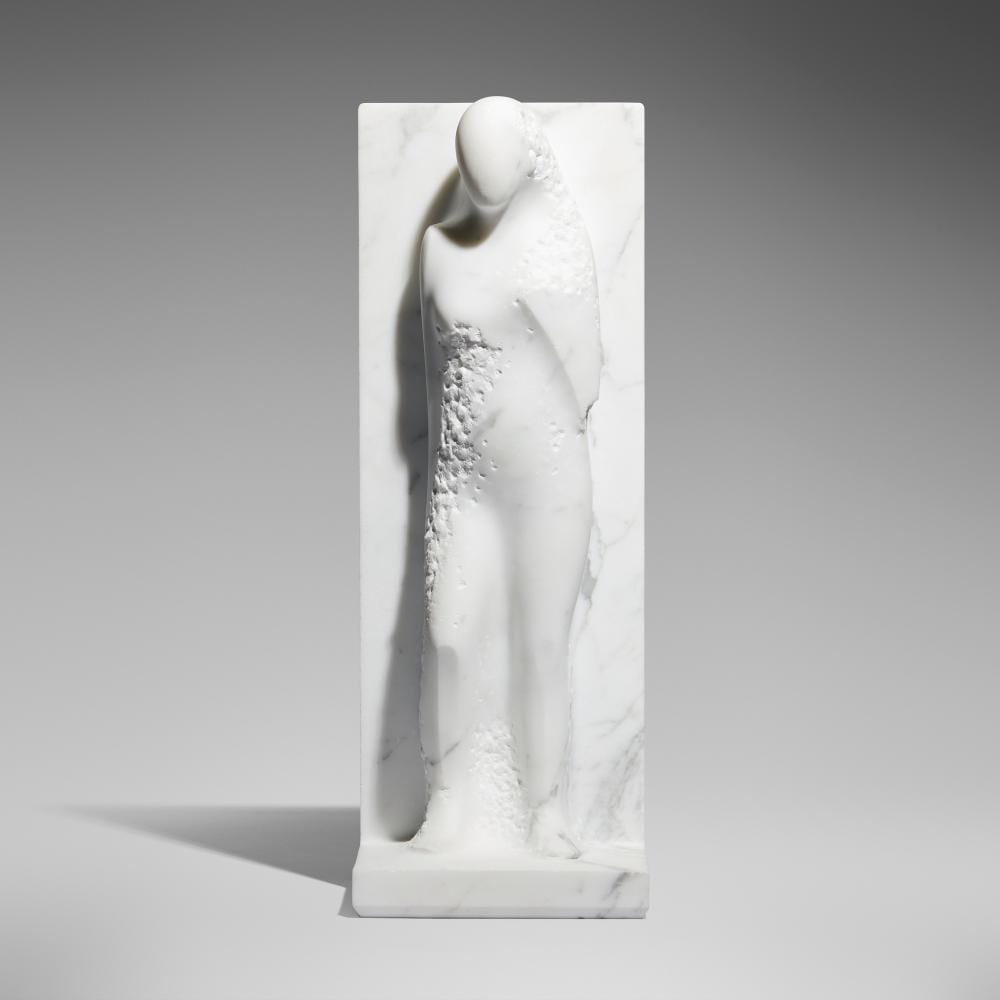 Manuel Neri comparable auction result: manuel neri ostrakon marble maquette viii