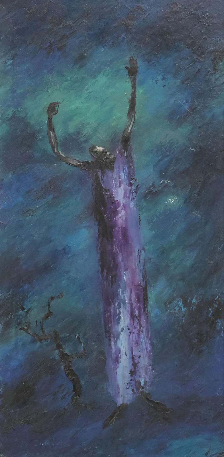 dan lutz 1906 1978 expressionist painting the prophet 36 x 18 · Austin Auction Gallery · 2026-01-16 Dan Lutz comparable auction result: dan lutz 1906 1978 expressionist painting the prophet 36 x 18