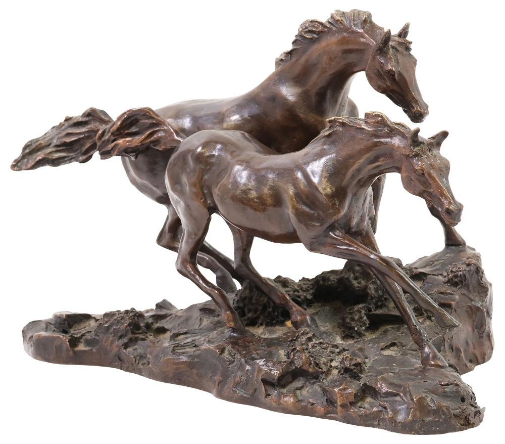 Lanford Monroe comparable auction result: lanford monroe d 2000 franklin mint equestrian bronze morning on the plains