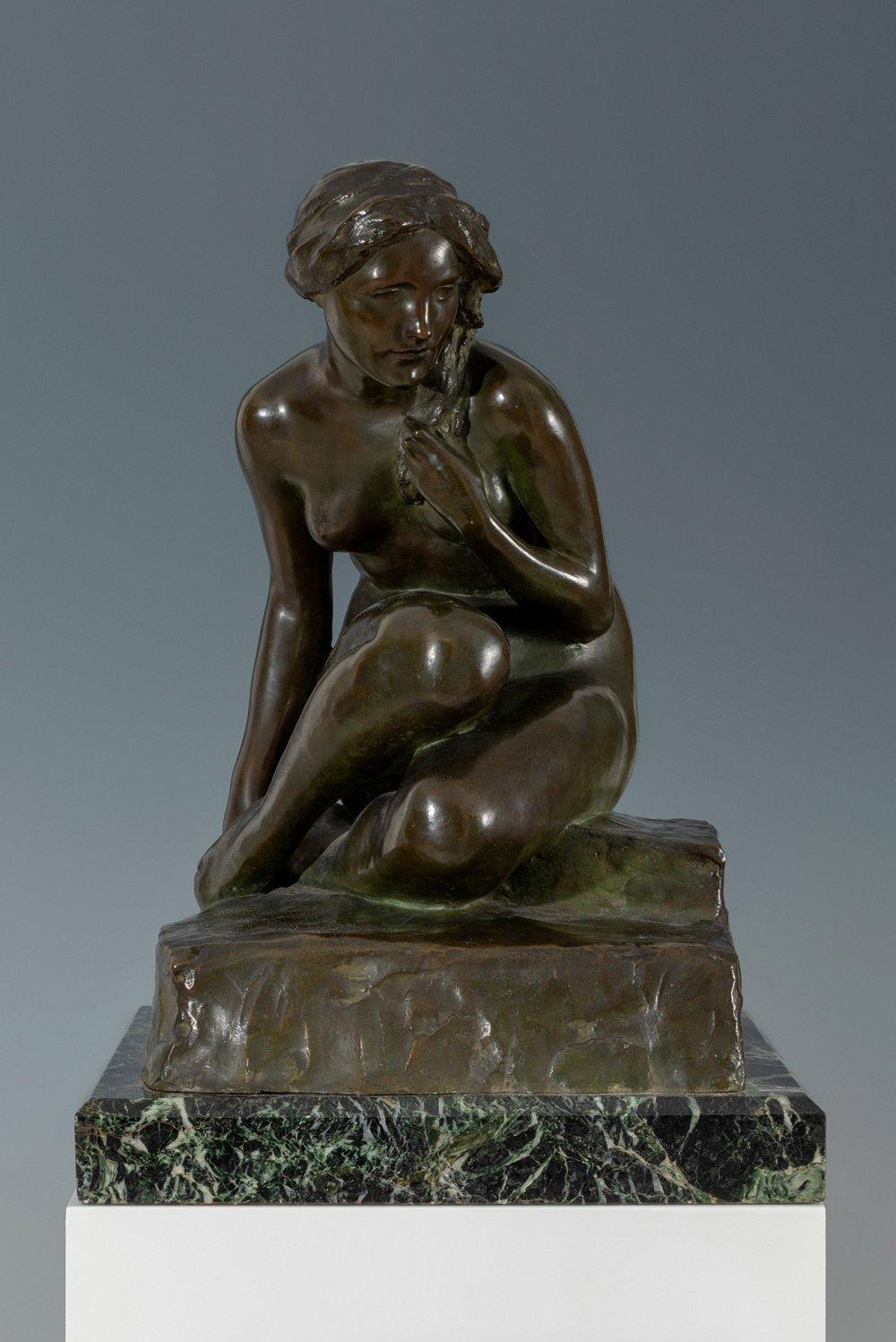 Josep Llimona Bruguera comparable auction result: josep llimona bruguera barcelona 1864 1934 female nude patinated bronze signed with foundry stamp r stacchioli marble base