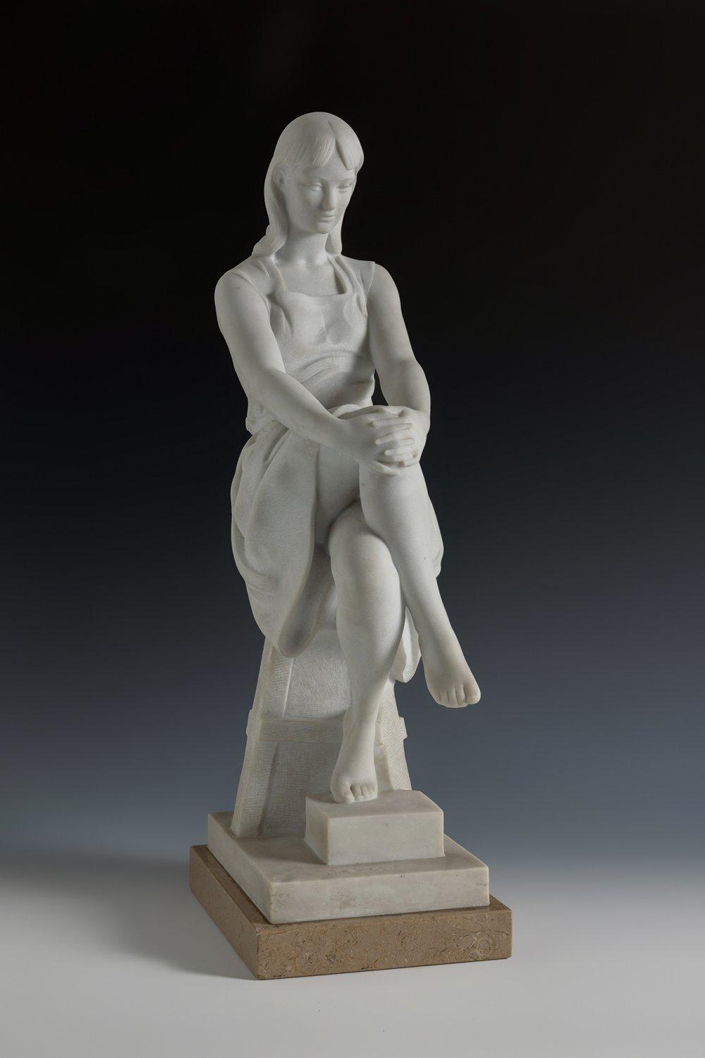 Josep Viladomat Massanas comparable auction result: josep viladomat massanas manlleu barcelona 1899 escaldes engordany andorra 1989 seated figure marble signed