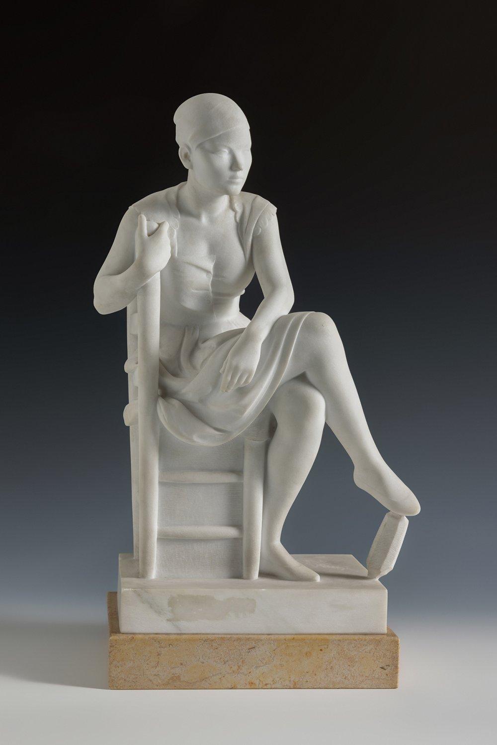Josep Viladomat Massanas comparable auction result: josep viladomat massanas manlleu barcelona 1899 escaldes engordany andorra 1989 seated figure marble signed