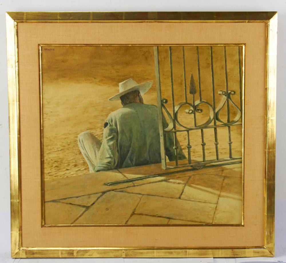 Harry McCormick comparable auction result: harry mccormick seated man oil on canvas