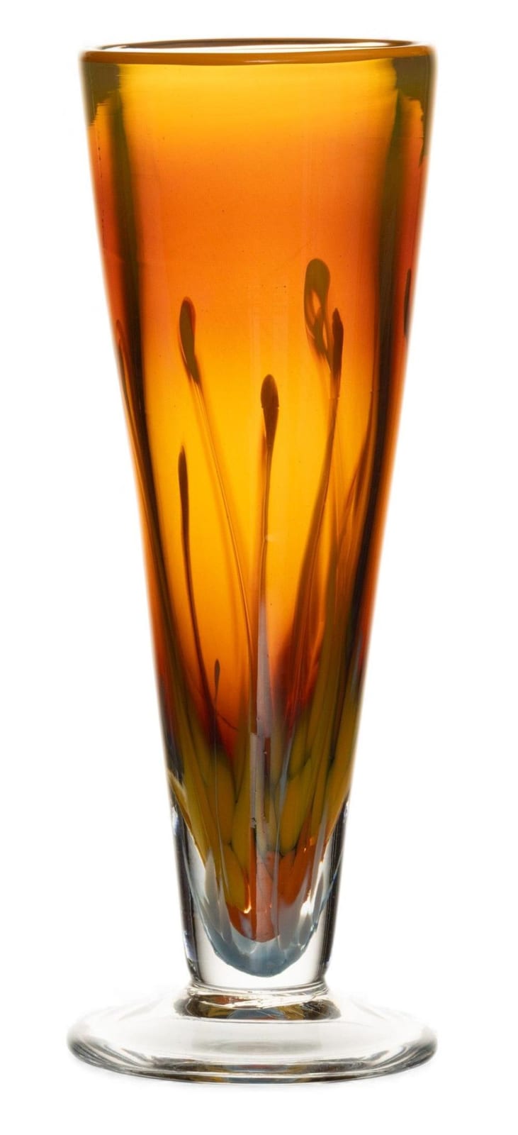 Phil Austin comparable auction result: phil austin american blown art glass vase h 12 25 dia 4 5