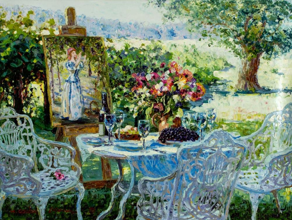 H. Gordon Wang comparable auction result: henry gordon wang china us b 1959 oil painting