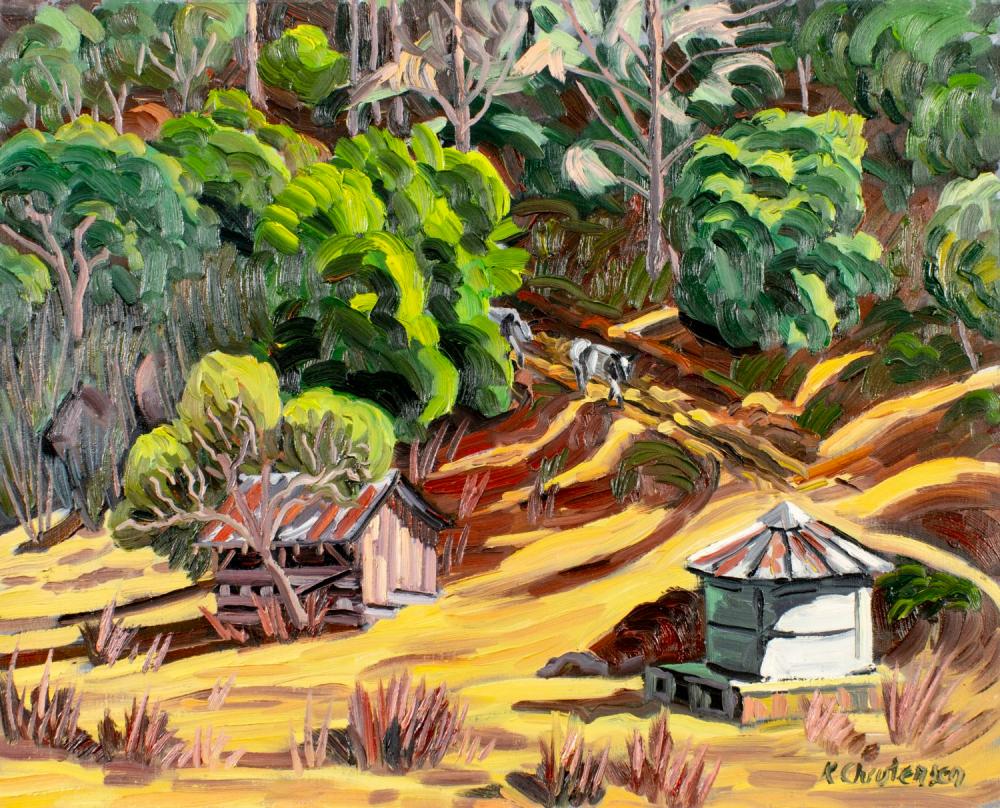 Ken Christensen comparable auction result: ken christensen mi ca oh b 1951 oil painting