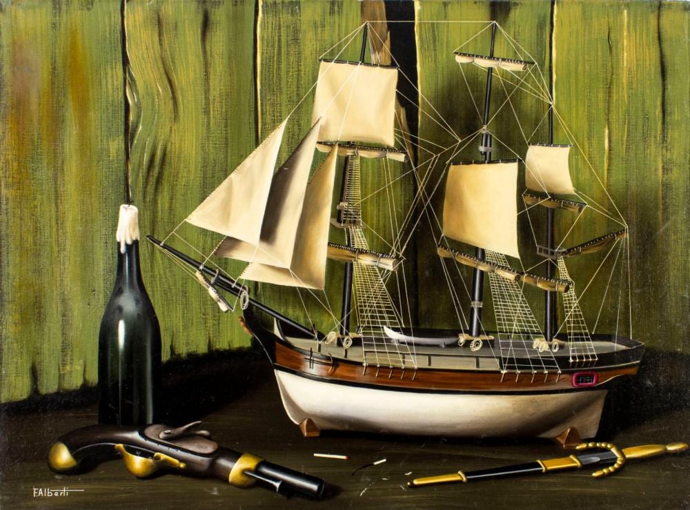 Francesco (1941) Alberti comparable auction result: francesco alberti italy 1941 1996 oil painting