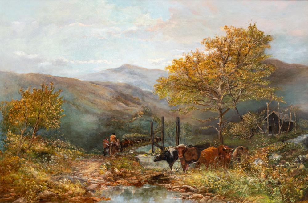 William Widgery comparable auction result: william widgery british 1822 1893 oil on canvas river near matlock h 40 w 62 frame size h 51 5 w 70 5 depth 4