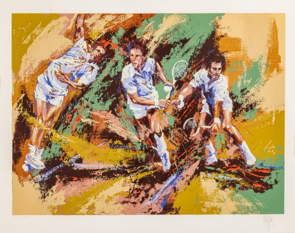 Mark King comparable auction result: mark king english 1931 2014 serigraph on paper tennis h 25 75 w 35 frame size h 36 w 44
