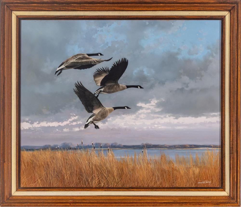 Gerald Lubeck comparable auction result: gerald lubeck american 1942 2019 oil on canvas landing h 20 w 24