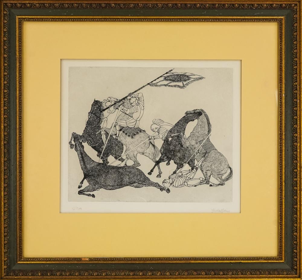 Ernst Morgenthaler comparable auction result: ernst morgenthaler sw 1887 1962 knights melee