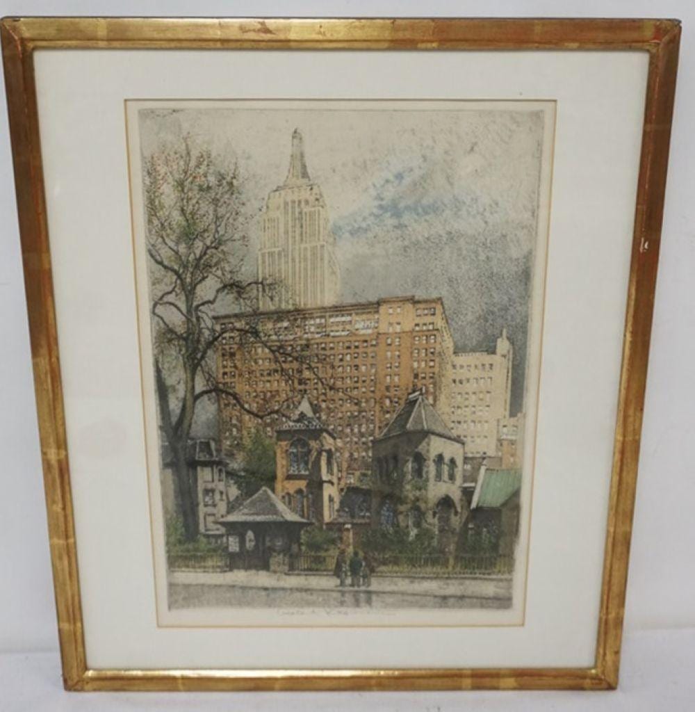 robert kasimir etching · Dennis Auction Service · 2026-01-09 Robert Kasimir comparable auction result: robert kasimir etching