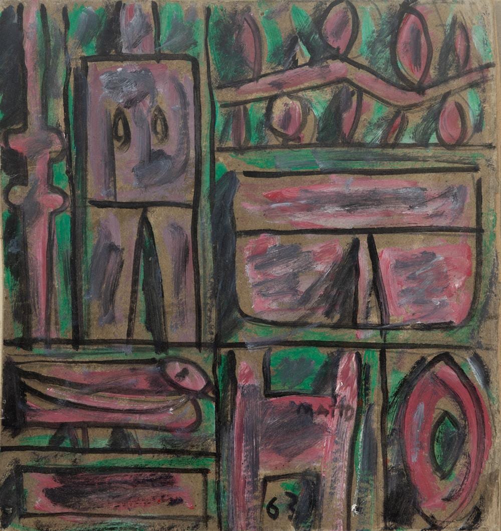 Francisco Matto comparable auction result: francisco matto montevideo 1911 1995 untitled oil on cardboard signed and dated