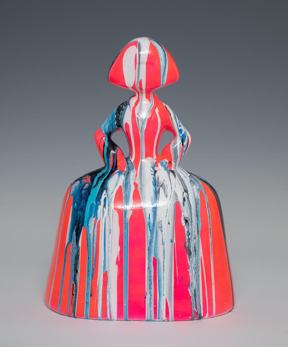 Antonio Azzato comparable auction result: antonio azzato venezuela 1973 menina splash neon mini blend multicolor series mixed media on plaster attached certificate issued by the author signed