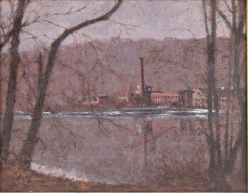 anthony michael autorino 1937 2015 union mills south new hope oil on board · Nye & Company · 2026-01-22 Anthony Michael Autorino comparable auction result: anthony michael autorino 1937 2015 union mills south new hope oil on board