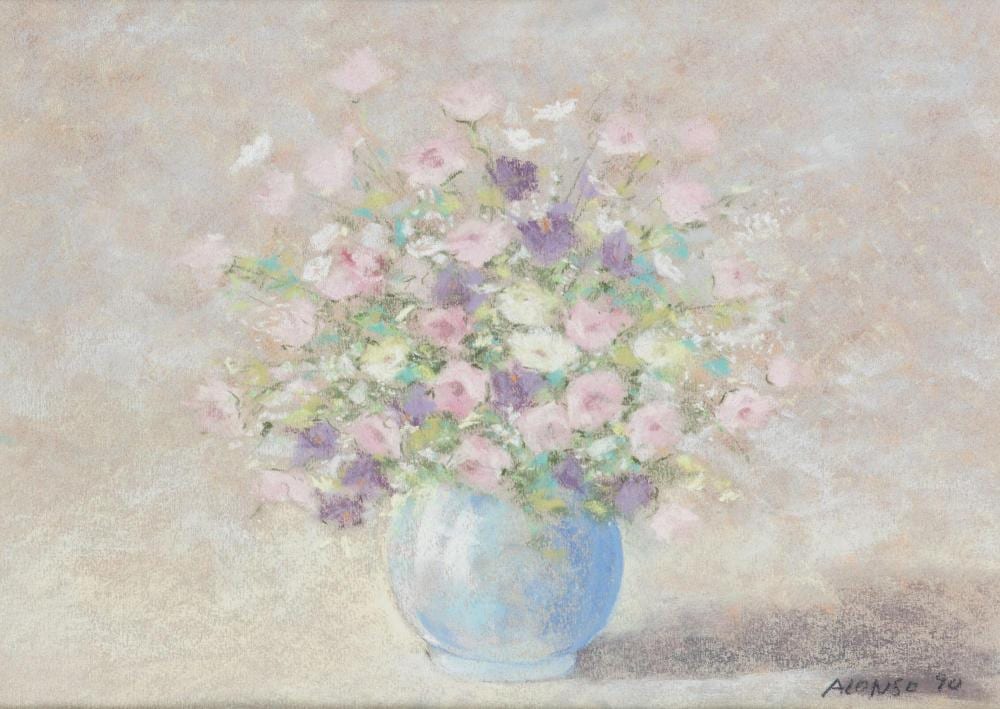 Alonso Sánchez Coello comparable auction result: alonso 20th century landscape and vase 1990