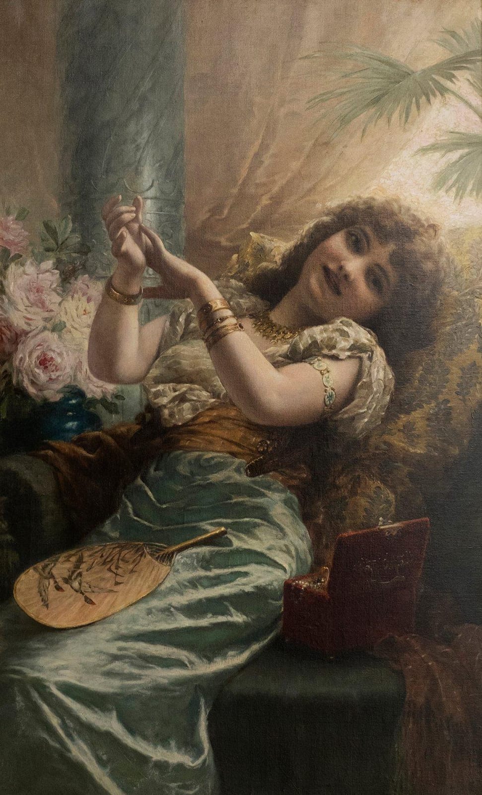 Agapit Stevens comparable auction result: agapit stevens brussels 1848 1924 oriental woman in interior oil on canvas original frame in perfect condition