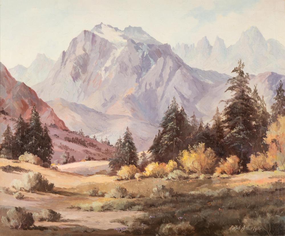 Ralph Arthur Lytle comparable auction result: ralph arthur lytle 1882 1959 mt whitney through trees