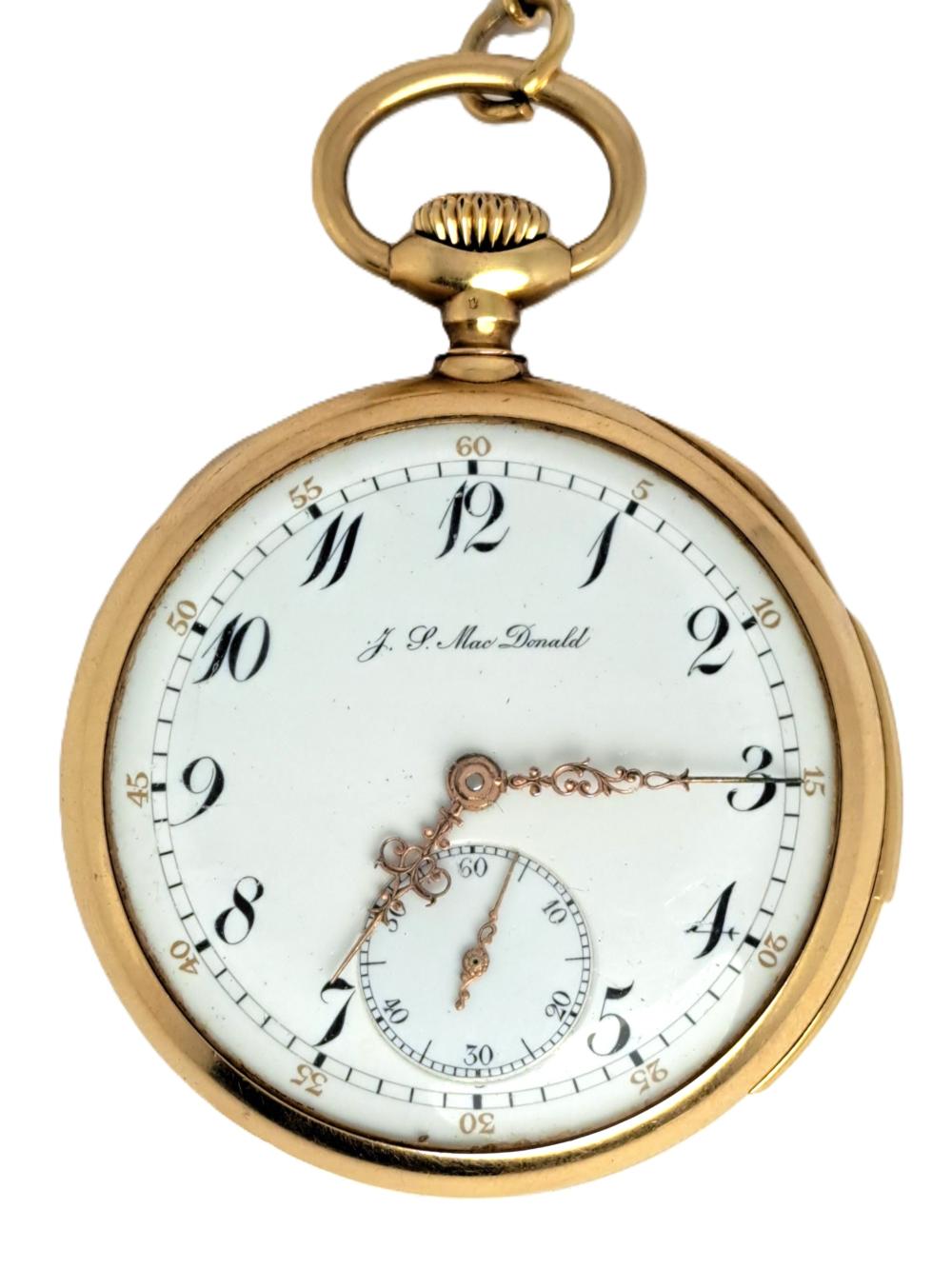 Exquisite Large minute repeater 18k Gold Mens Pocket Watch sold by Hess Fine Art, lot 1030 — auction record photograph