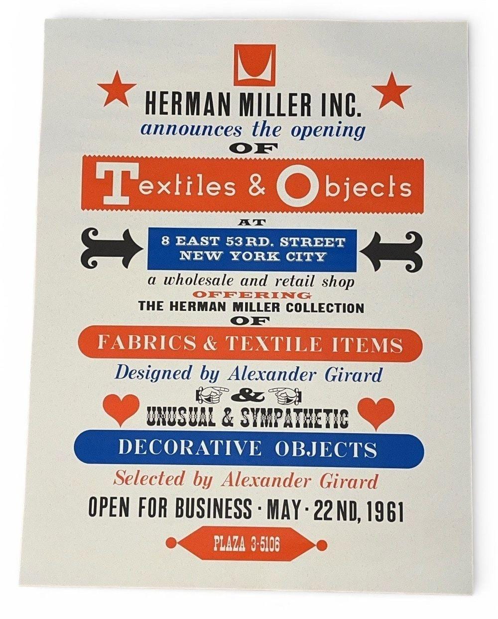 Alexander Girard comparable auction result: alexander girard herman miller textiles objects poster print