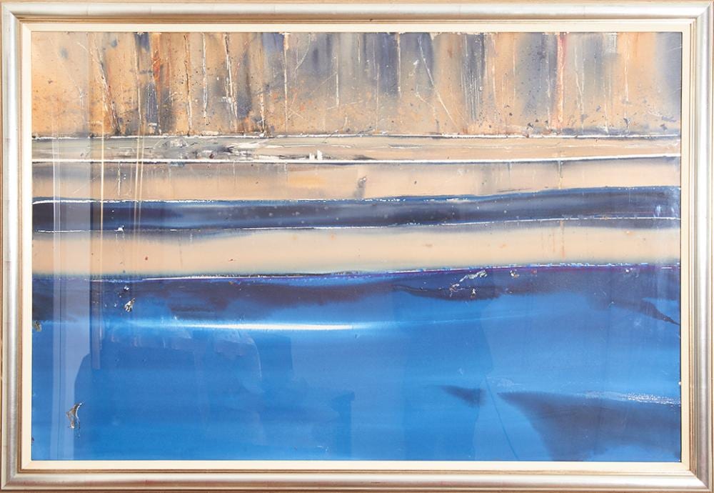 Geoffrey Dyer comparable auction result: geoffrey dyer australian 1947 2020 river landscape oil on paper 150cm wide 99cm high image 166cm wide 115cm high frame