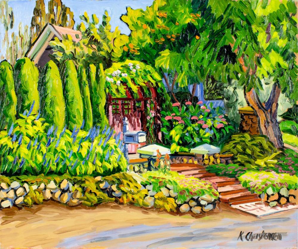 Ken Christensen comparable auction result: ken christensen mi ca oh b 1951 oil painting