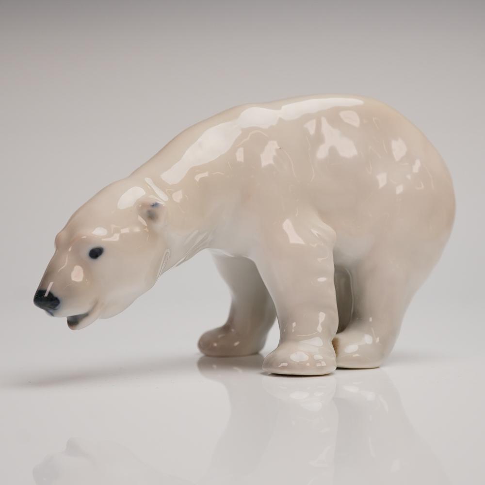 Knud Kyhn comparable auction result: royal copenhagen porcelain polar bear figurine no 1137 by knud kyhn