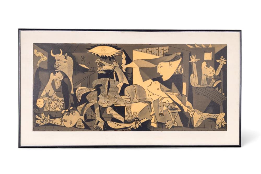 Framed Print of Picasso's Guernica sold by Keystone Auctions LLC, lot 444 — auction record photograph