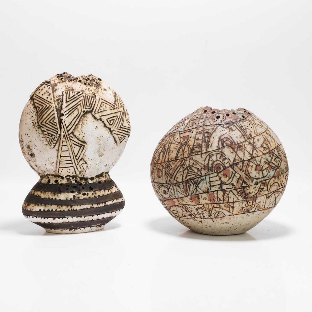 Bernard Rooke comparable auction result: bernard rooke b 1938 two vases