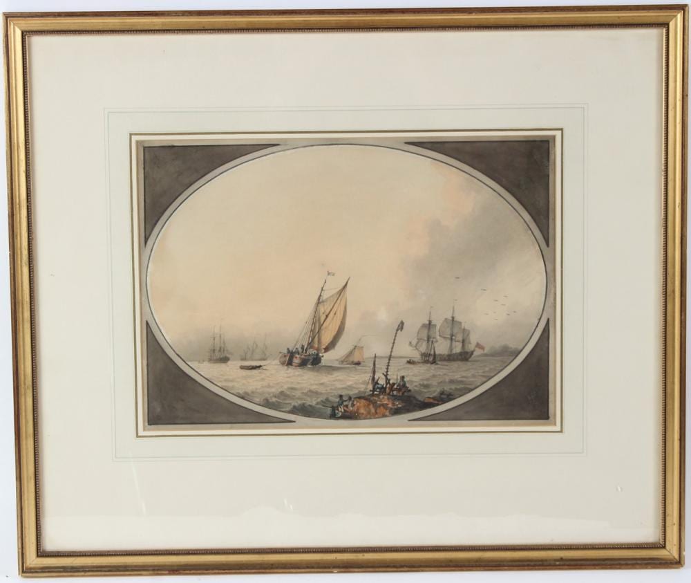 Samuel (1760) Atkins comparable auction result: samuel atkins c 1787 1808 maritime scene watercolour signed 24 x 34cm