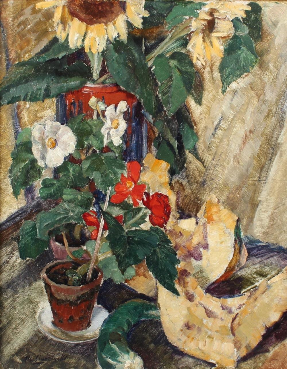 Albert LIPCZINSKI comparable auction result: albert lipczinski 1876 1974 still life with melon oil on panel signed 75 x 59cm