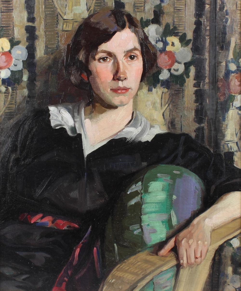 Albert LIPCZINSKI comparable auction result: albert lipczinski 1876 1974 portrait of elizabeth yates oil on canvas c 1911 1914 68 x 56 5cm