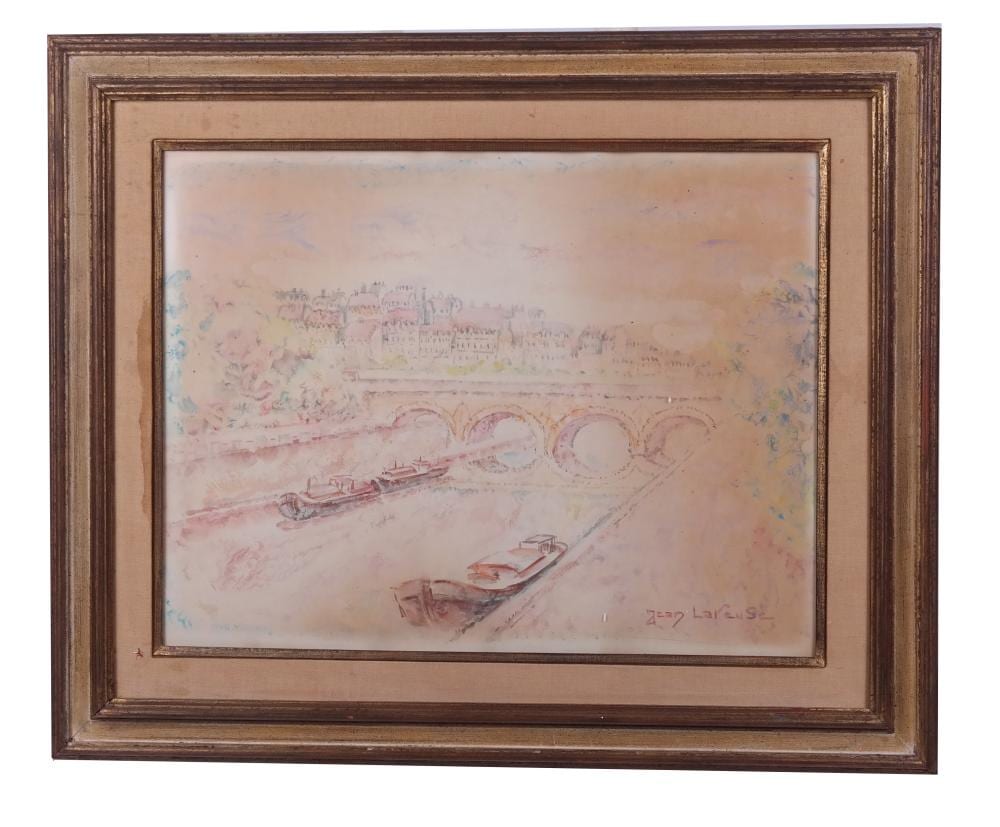 Jean (1925) Lareuse comparable auction result: jean lareuse watercolor parisian scene