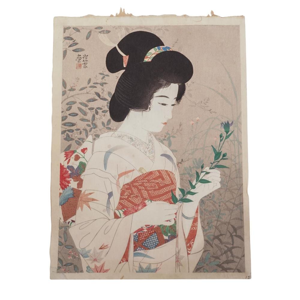 Shinsui Ito comparable auction result: ito shinsui japanese 1898 1972 showa shin hanga woodblock print
