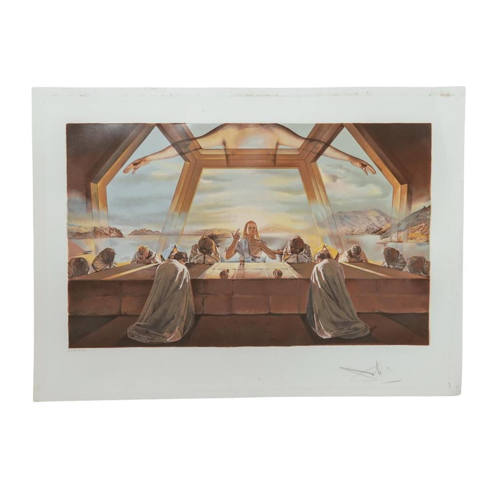 Salvador Dali (Spanish, 1904-1989) "Last Supper" Lithograph sold by Akiba Galleries, lot 468 — auction record photograph