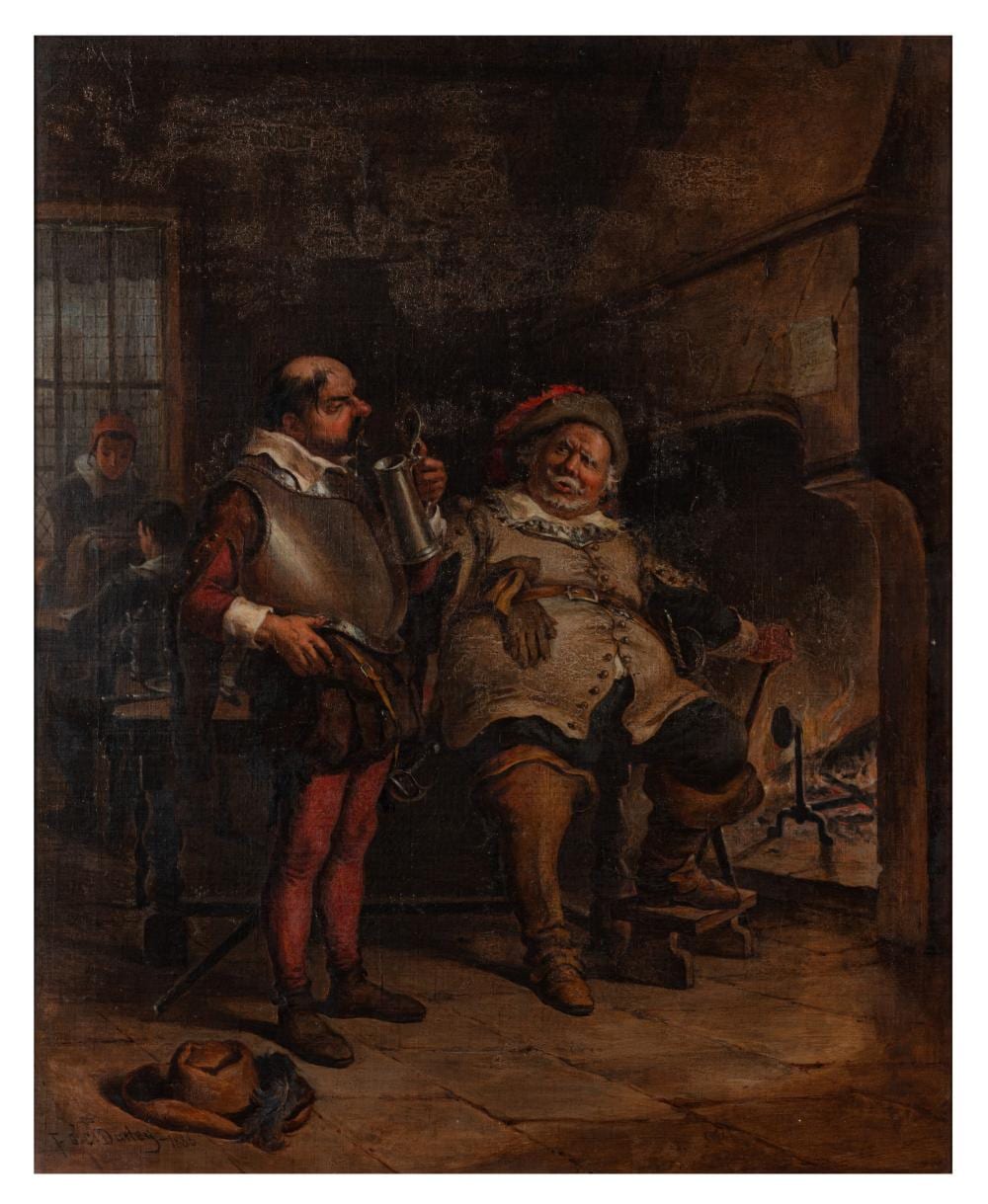 Felix Octavius Carr Darley comparable auction result: felix octavius carr darley american 1822 1888 falstaff and bardolph from shakespeare s king henry v 1886