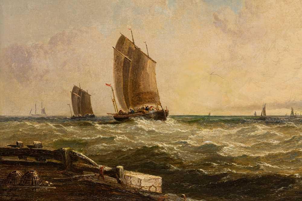 Arthur Joseph Meadows comparable auction result: arthur joseph meadows british 1843 1907 french fishing boat coming into harbour