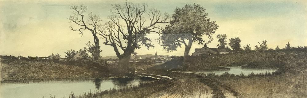 Ernest Christian Rost comparable auction result: ernest christian rost the old elm road engraving