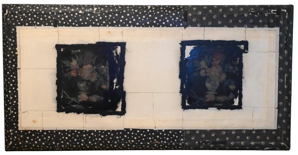 Doug Anderson comparable auction result: doug anderson american b 1954 japanese vase acrylic oil paper on fabric signed titled and dated on verso doug anderson 52 x 100