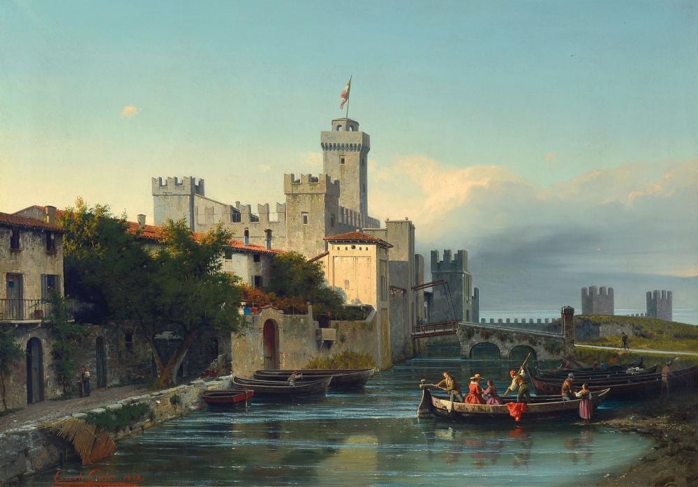 Ercole Calvi comparable auction result: ercole calvi 1824 verona 1900 castello di sermione