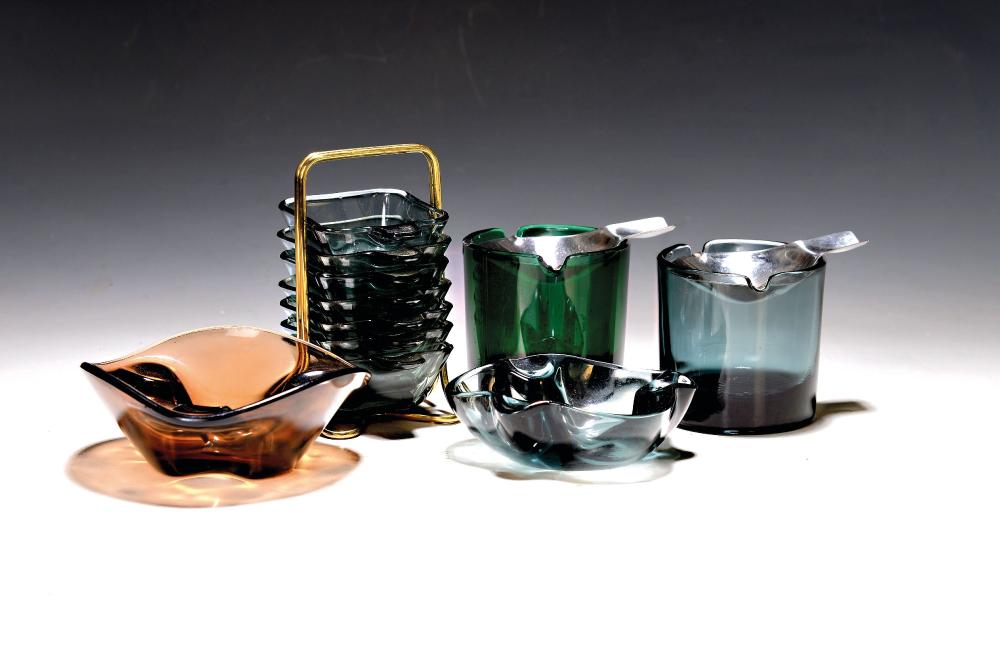 mixed lot of ashtrays mainly designed by wilhelm · Henry's Auktionshaus · 2026-01-31 Wilhelm Viktor Krausz comparable auction result: mixed lot of ashtrays mainly designed by wilhelm