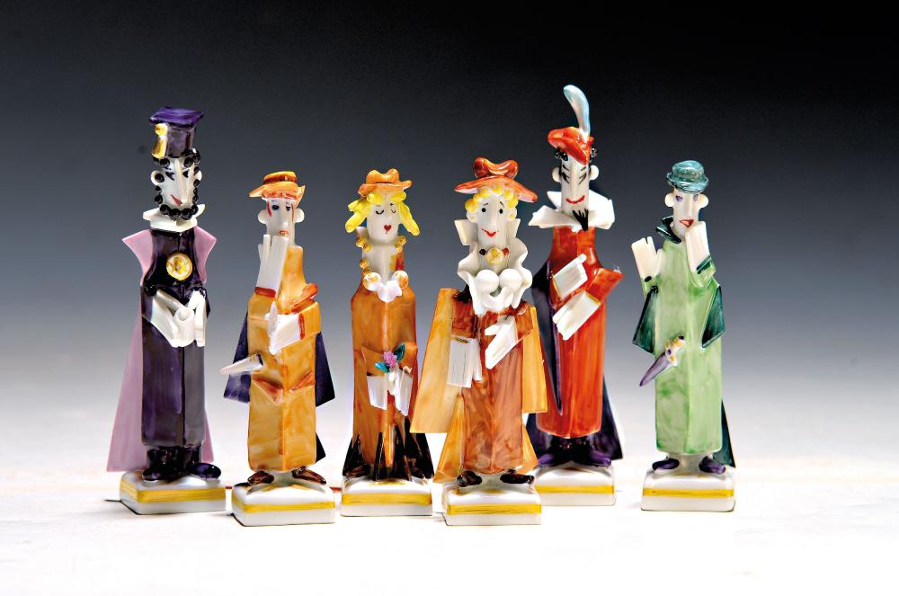 Pieter van der (1535) Borcht comparable auction result: six pieces porcelain group meissen designed by peter
