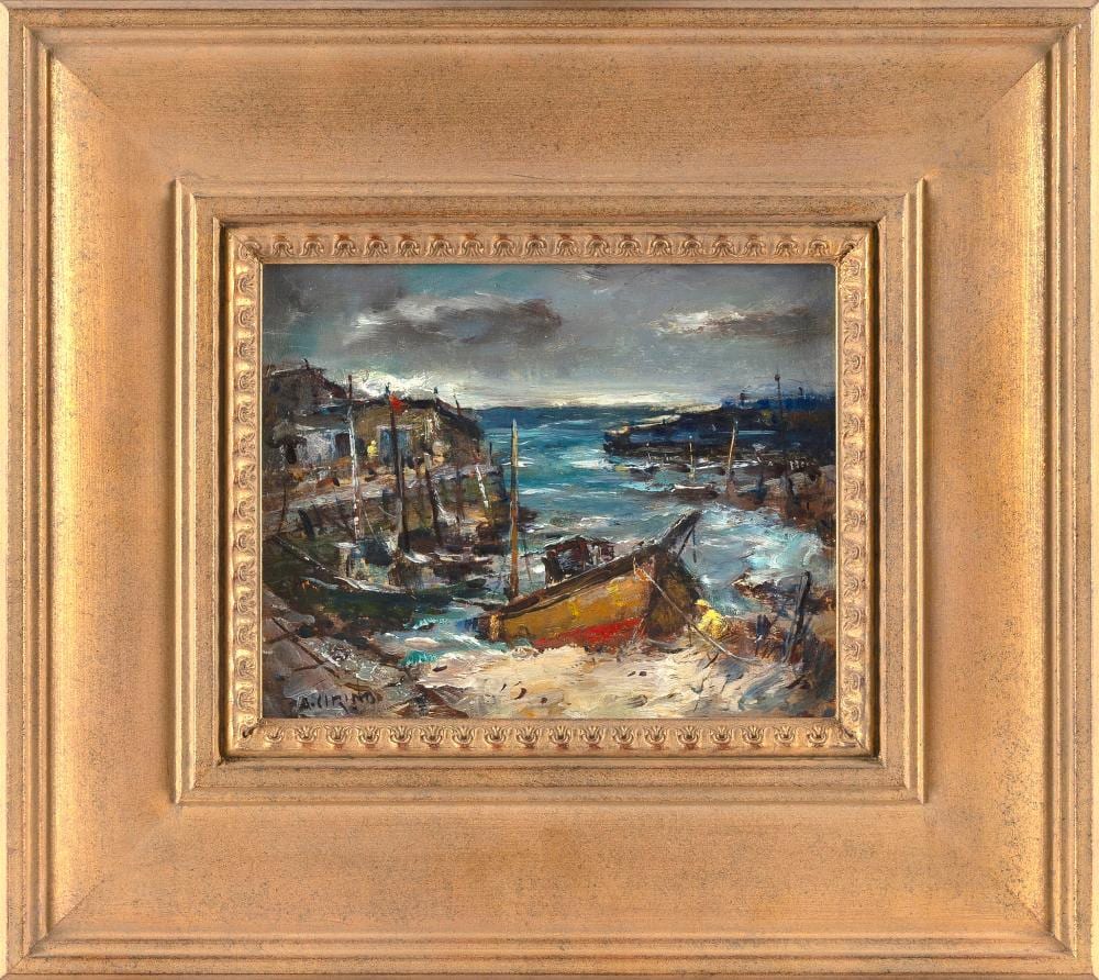 antonio cirino rhode island italy 1889 1983 after the storm oil on board 8 x 10 framed 16 x 18 · Eldred's · 2026-02-12 Antonio Cirino comparable auction result: antonio cirino rhode island italy 1889 1983 after the storm oil on board 8 x 10 framed 16 x 18