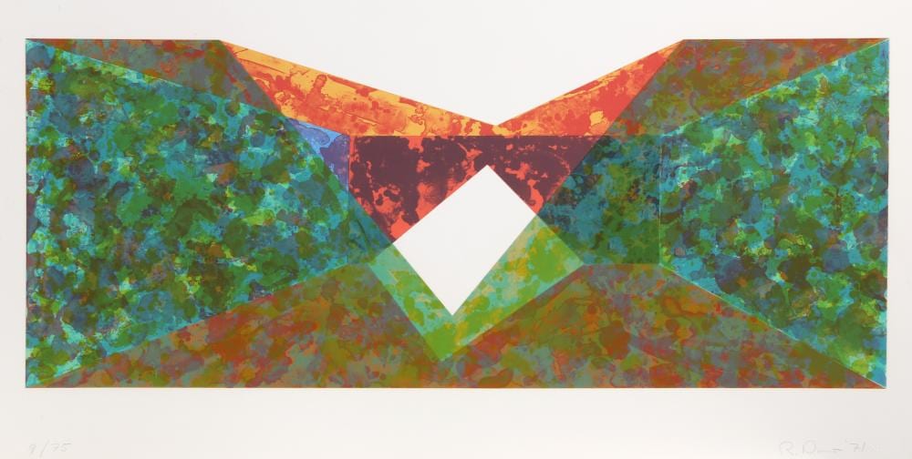 Ron Davis comparable auction result: ronald davis triangle slice screenprint