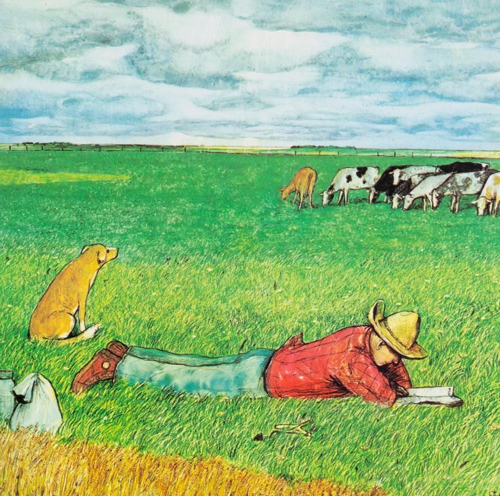 William Kurelek comparable auction result: william kurelek pasturing cows