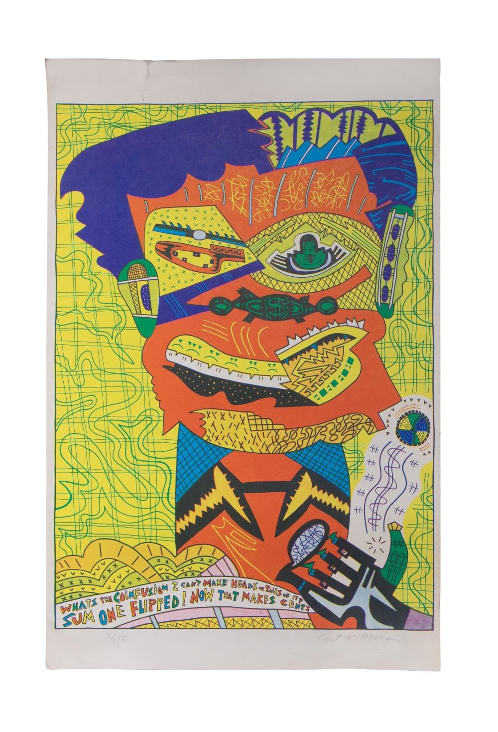 Karl Wirsum comparable auction result: karl wirsum american 1939 2021 what s the coinfusion serigraph