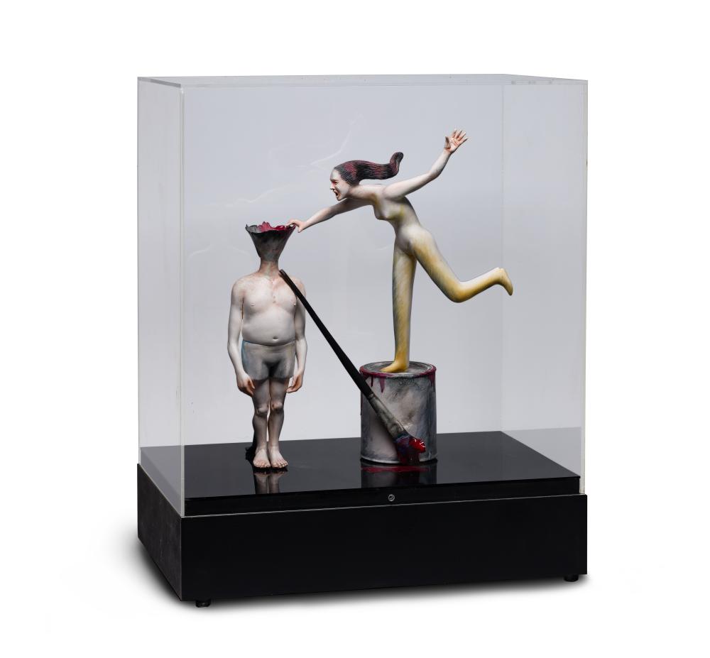 patti warashina american b 1940 admonishment of the paint taker ceramic sculpture · Leonard Auction · 2026-01-27 Patti Warashina comparable auction result: patti warashina american b 1940 admonishment of the paint taker ceramic sculpture