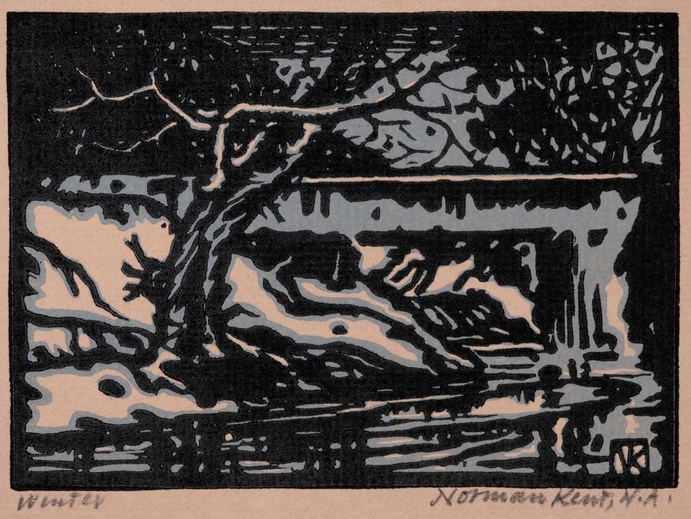 Norman Kent comparable auction result: norman kent winter