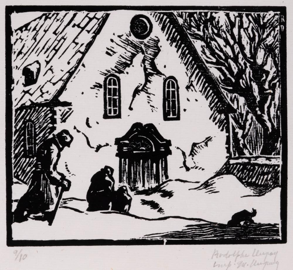 Rodolphe Duguay comparable auction result: rodolphe duguay winter scene