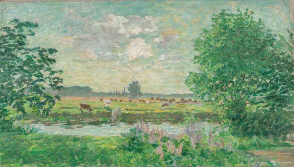 Jenny Montigny comparable auction result: jenny montigny 1875 1937 the leie at astene oil on canvas